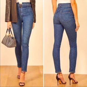 Reformation Jeans Retro Vintage Kayo High & Skinny Denim Jeans High Rise Size 30